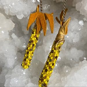 Beaded Corn Earrings